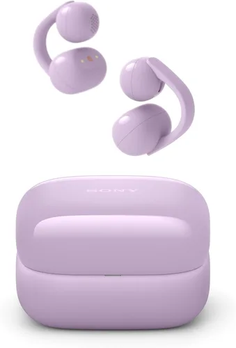 Sony LinkBuds - Auriculares de oreja abierta verdaderamente inalámbricos, ajuste cómodo y seguro, diseño ligero con clip, controles táctiles, Lavanda