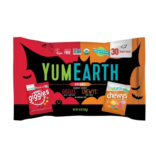 Miniatura 9 de YumEarth Frutas orgánicas de gomitas de Halloween, paquetes de bocadillos de dulces frutales, aperitivos sin gluten para niños, aptos