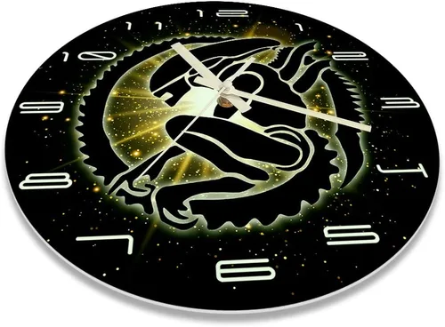 Miniatura 9 de The Geeky Days Alien Xenomorph Reloj que brilla en la oscuridad, funciona con pilas, silencioso de cuarzo, película de ciencia ficción, luminoso, 12