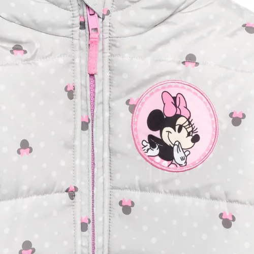 Miniatura 5 de Disney Minnie Mouse - Abrigo de invierno para niñas, chaqueta acolchada para niños pequeños