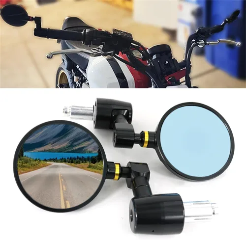 Xitomer Espejo de extremo de barra universal para MT-07 FZ07 Espejo retrovisor apto para MT-09 FZ-09 MT-10 2017 2018 2019 2020 2021 2022 Espejo
