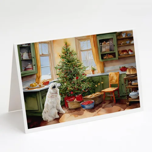 Miniatura 37 de Caroline's Treasures DAC3884GCA7P Paquete de 8 tarjetas en blanco de Navidad con galletas de husky siberiano Tarjetas de felicitación con sobres