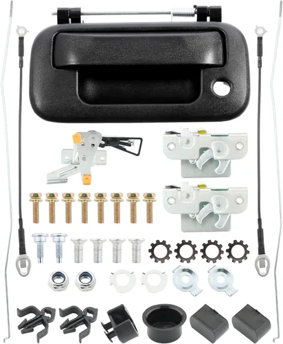 Miniatura 11 de Manija exterior de puerta trasera, compatible con Ford F150 F250 F350 F450 F550 Super Duty Explorer Lobo 2004-2016, Lincoln Mark LT, con orificio