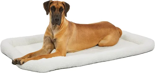 Miniatura 26 de Cama para mascotas MidWest Bolster, ideal para cajas de metal para perros, se puede lavar a máquina y secar, Gris carbón