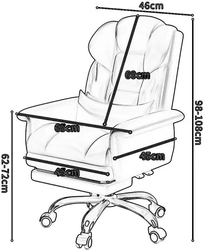 Miniatura 2 de Silla de oficina, silla de oficina ejecutiva con reposapiés, silla de oficina grande y alta, sillas ergonómicas de escritorio para oficina en casa