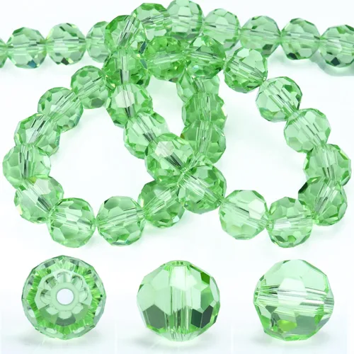 Miniatura 8 de Dowarm 100 cuentas redondas de cristal de 0.315 pulgadas para la fabricación de joyas, cuentas de cristal Rondelle facetadas para manualidades