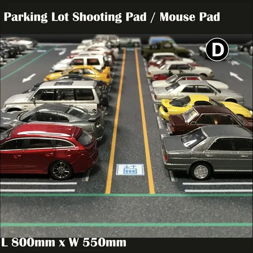 Miniatura 4 de TAPDRA Alfombrilla de estacionamiento de 1/64, modelo de automóvil, pantalla de escena de vehículo, alfombrilla grande para mouse de juguete