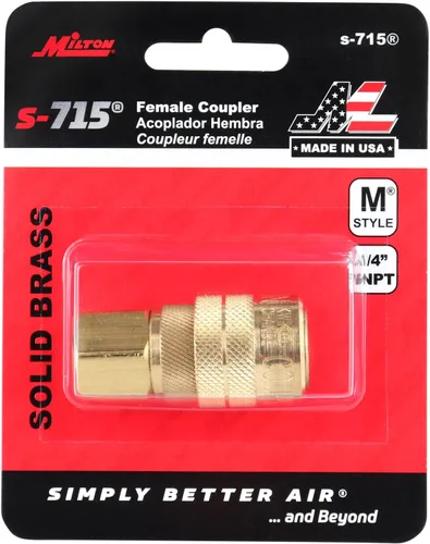 Miniatura 7 de Milton 715BK FNPT M Acoplador 1/4 pulgadas, caja de 100