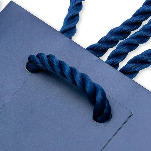 Miniatura 7 de OccasionALL Bolsas de regalo extra pequeñas de color azul marino de 4 x 2.75 x 4.5 pulgadas, mini bolsas de regalo de papel con asas para tarjetas