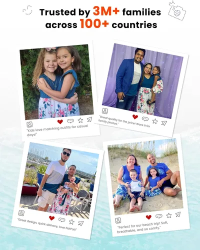 Miniatura 6 de PATPAT Conjuntos de verano a juego para la familia, vestidos y camisetas para mamá y yo, conjuntos de camisetas casuales para vacaciones