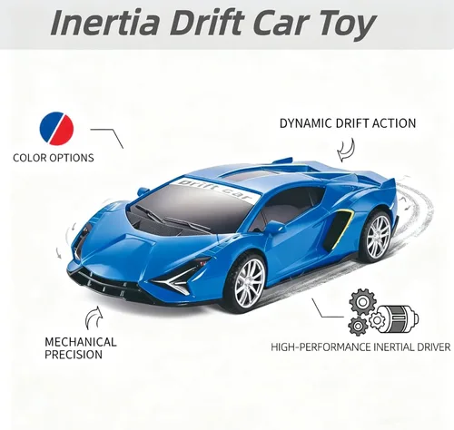 Miniatura 2 de Inertia Drift - Auto de juguete para niños de 3 a 6 años, modelo de vehículo para niños y niñas, paquete de 2 vehículos impulsados por fricción Push