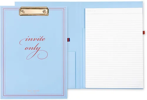 Miniatura 16 de Kate Spade New York - Portapapeles de tapa dura con estampado de leopardo A4 con clip de bajo perfil, padfolio profesional incluye bloc de notas