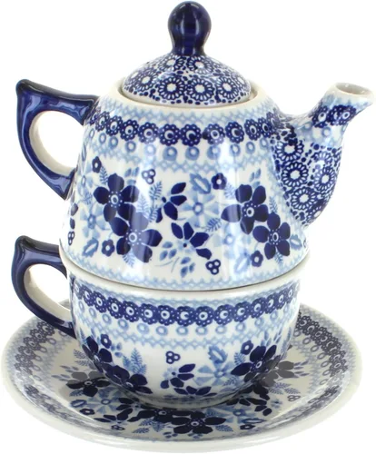 Miniatura 8 de Blue Rose Polish Pottery Blue Butterfly Tea para uno
