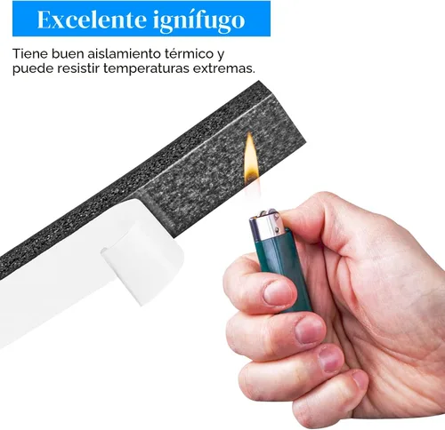 Miniatura 5 de Tiras de espuma con adhesivo de 1 pulgada de ancho x 1 pulgada de grosor, burlete de neopreno de alta densidad de celda cerrada para aislamiento