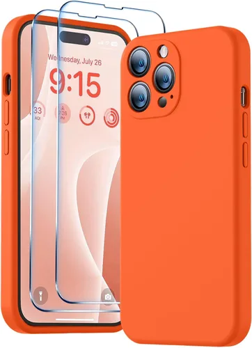 Miniatura 21 de BossKiss Funda compatible con iPhone 13 Pro, silicona de alta calidad mejorada [protección de cámara] [2 protectores de pantalla]