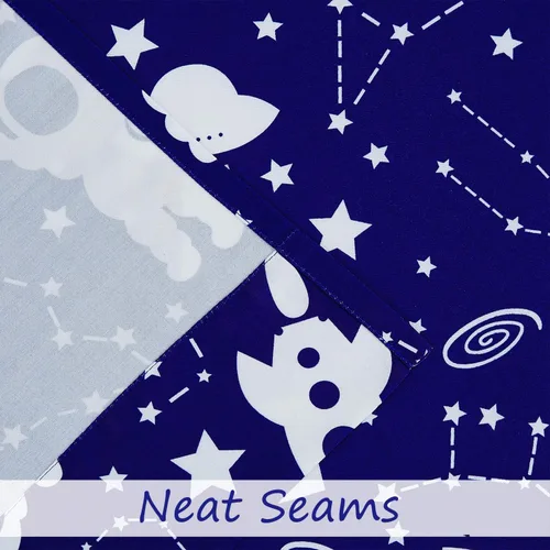 Miniatura 5 de Central Park - Cortinas de ducha azul marino para baño de niños, resistentes al agua, con tema de espacio y planeta, patrón de dibujos animados