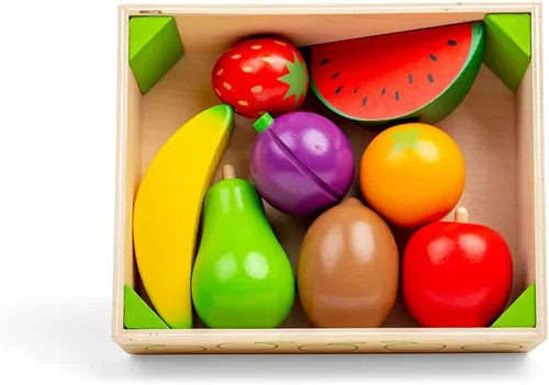 Miniatura 7 de Bigjigs Toys Caja de frutas de madera - Comida para jugar y juguetes de rol
