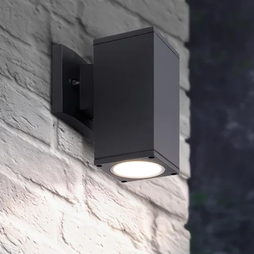 Miniatura 20 de ASD Lámpara de pared LED cuadrada de 1 luz para exteriores del anochecer al amanecer, 9 W, 1000 lúmenes, 3000 K-5000 K, 120 V, cilíndrica hacia