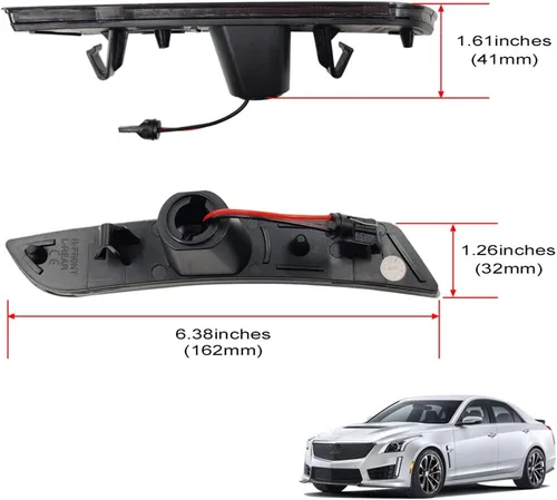 Miniatura 8 de Juegos de cuartos LED ámbar delanteros laterales de repuesto para Cadillac CTS/ATS 2014-2019 & 2015-2019 Cadillac ATS & 2016-2024 Camaro Kits