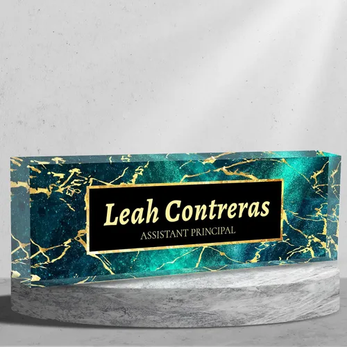 Miniatura 29 de Placa de nombre personalizada para escritorio, placa de nombre de escritorio de acrílico personalizada, regalos de agradecimiento a los empleados