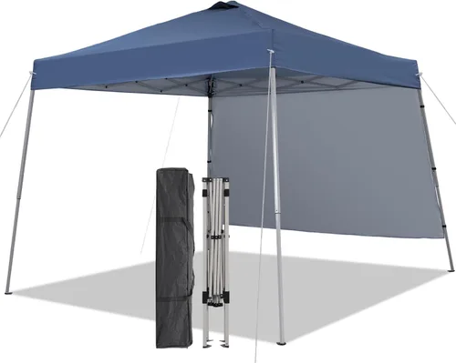 Miniatura 14 de Carpa con Toldo, Toldo Emergente de 10 x 10 Pies, Carpa Instantánea para Exteriores con Patas Inclinadas y Bolsa de Transporte, Refugio de Cenador