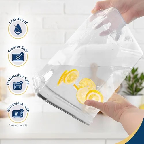 Miniatura 5 de Reli. Contenedores herméticos de almacenamiento de alimentos de 8.5 L con tapas (2 juegos) organizadores de cocina y contenedores de almacenamiento