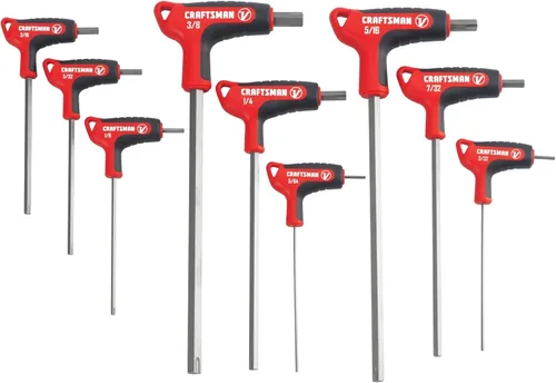 CRAFTSMAN V-SERIES - Juego Allen de llaves hexagonales, SAE, 9 piezas (CMHT26162V)