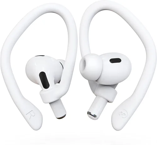 Miniatura 7 de 2 pares de ganchos para los oídos para AirPods Pro 2 y 1, AirPods 4 y 3, antideslizantes y cómodos, diseño ergonómico, accesorios (S, negro)
