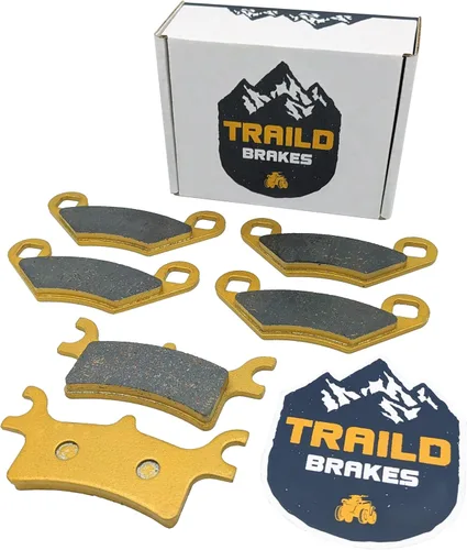 Traild Polaris Sportsman 400/450/500/600/700/800 - Juego de pastillas de freno de cerámica delanteras y traseras 2002, 2003, 2004, 2005, 2006, 2007,