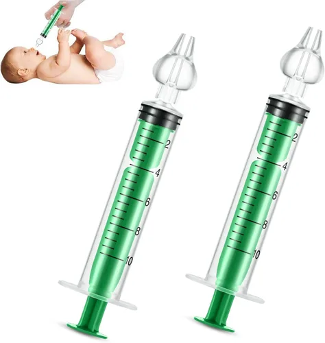 Miniatura 10 de Aspirador nasal para bebé, jeringa nasal para jeringa de bebé, irrigador nasal con punta de succión nasal de silicona reutilizable profesional, Azul