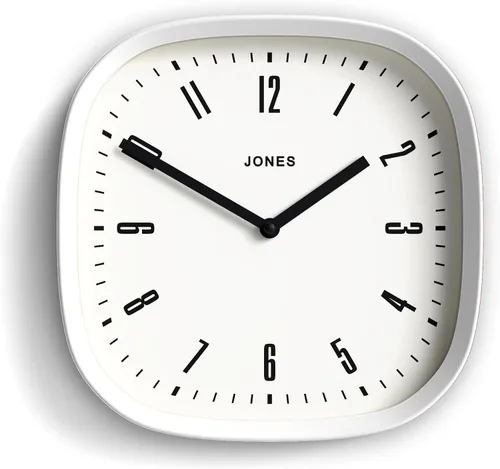 Miniatura 14 de JONES CLOCKS® Reloj de pared Marvel Reloj cuadrado redondo retro 10 pulgadas Rojo Aspecto de diseñador genial para cocina, sala de estar u
