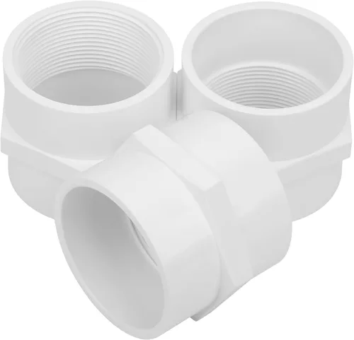 Miniatura 18 de Paquete de 10 Adaptadores Conectores de Acoplamiento de Tubería de PVC de Rosca Doble Hembra de 1 pulgada (F x F) SCH40 Acoplamiento de Tubería