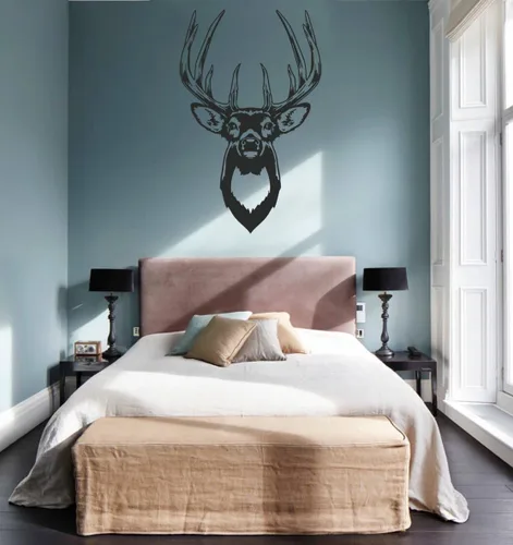 Vinilos decorativos de pared para caza de ciervos – Adhesivo decorativo para pared, diseño de peces de pato querido para hombres y niños Woomen –