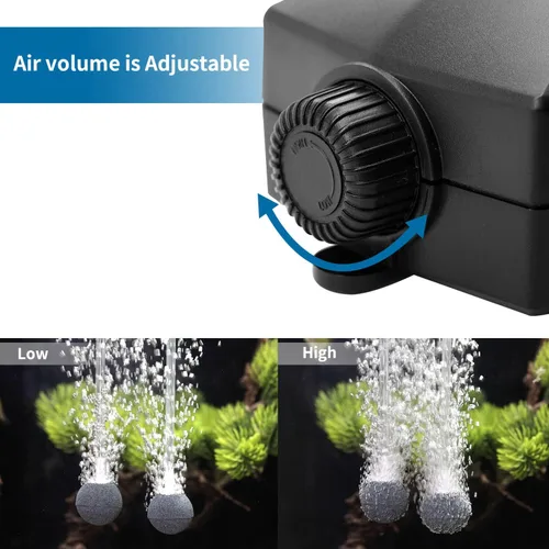 Miniatura 4 de Aquarium Air Pump Single Outlet/Dual Outlet Adjustable Aerator with Accessories for 10-100 Gallon Fish Tank