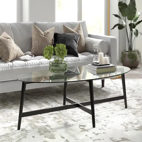 Miniatura 4 de KaKaBB Patas de Mesa de Café de Metal de 18 Pulgadas, Patas de Muebles de Servicio Pesado para Escritorios Modernos de Oficina, Soportes de TV, Mesa
