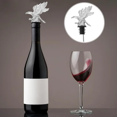 Miniatura 2 de Decantador de vino vertedor de vino Tapones de botella: Aleación de cabeza de águila vertedor de botella Aireadores de vino Vino Champán Tapón Caño
