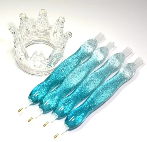 Miniatura 2 de Kit de herramientas y accesorios de pintura de arte de diamante con bolígrafo de cuentas perforadas para adultos, puntas de lápiz estilo perforador