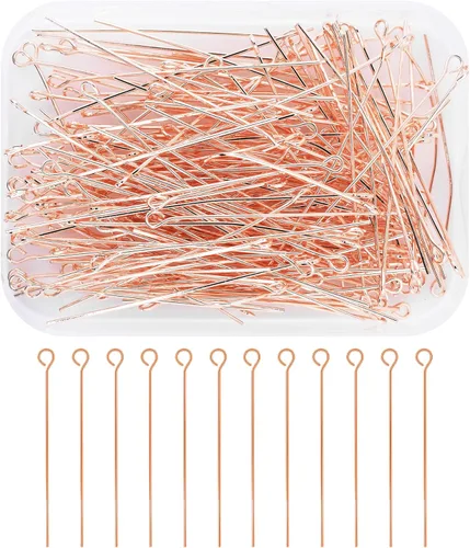 Miniatura 28 de Mandala Crafts Alfileres de Cabeza Plana de Acero Inoxidable de 1 Pulgada para Hacer Joyas, Suministros de Fabricación de Aretes - 500 Accesorios