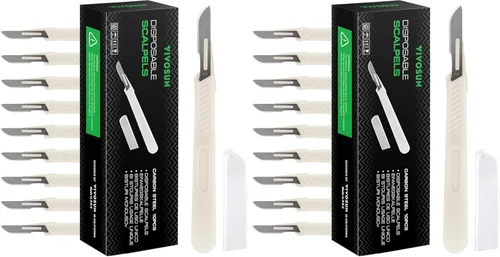 Miniatura 10 de VIVOSUN Cuchillas de acero de alto carbono #10 para plantas de corte y propagación