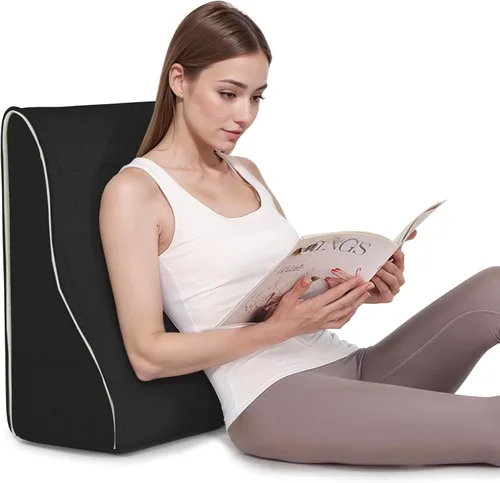Miniatura 15 de Almohada de lectura de cuña de espuma viscoelástica para cama, almohada ergonómica para adultos con reposacabezas ajustable, almohada de cama