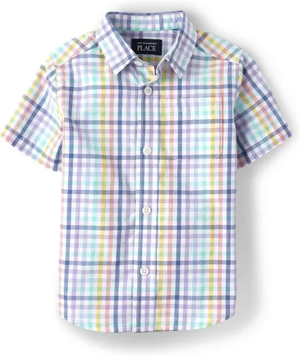 Miniatura 39 de The Children's Place - Camisa de manga corta con botones para niños grandes