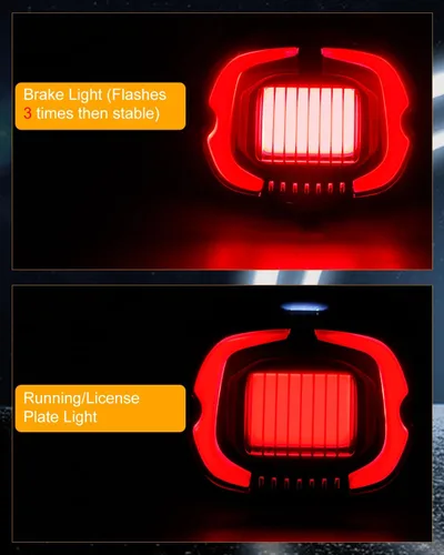 Miniatura 3 de Luz trasera LED estroboscópica de freno trasera ahumada, compatible con Harley Dyna Sportster Road King Electra Glide Heritage Softail Fatboy Touring