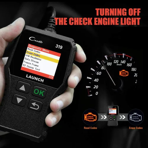 Miniatura 3 de LAUNCH Lector de código de falla del motor del escáner OBD2, lector de código CR319, herramienta de escaneo de diagnóstico CAN soporta búsqueda DTC