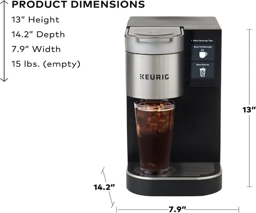 Miniatura 7 de Keurig K-2550 - Cafetera de una sola porción para empresas medianas, plomada, plata/negro