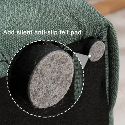 Miniatura 5 de QQXX Puf otomano tejido hecho a mano, taburete tapizado de terciopelo, moderno reposapiés cuadrado acolchado para sala de estar, dormitorio, entrada