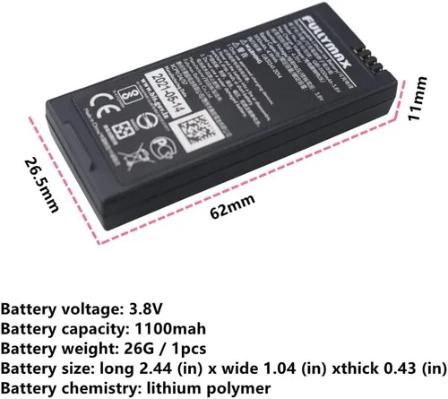 Miniatura 3 de Batería de litio de 3,8 V 1100 mAh para DJI Tello RC Quadcopter Piezas de repuesto Drone Batería