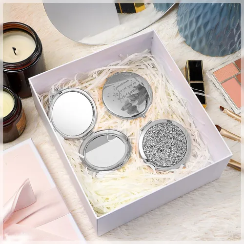 Miniatura 5 de Roowest 10 piezas de espejo compacto de regalos para mujeres, Sometimes You Forget Your Awesome Bulk Apreciation Party Favores para empleados, Blanco