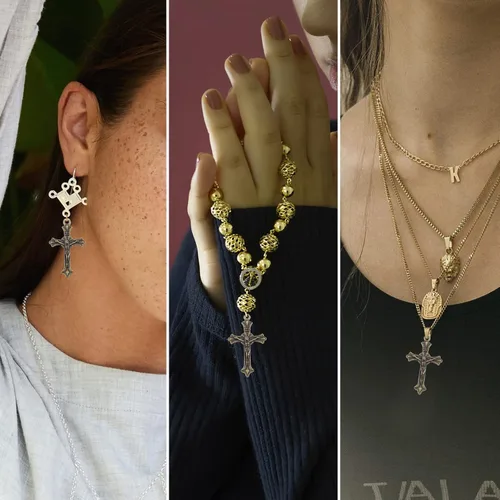 Miniatura 6 de Aylifu Cross Pendant Charms, 50pcs Alloy Jesus Peace Crucifix Pendants Jewelry Findings Accessories for DIY Handmade Bracelet Necklace