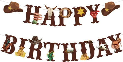 Miniatura 7 de Decoraciones de feliz cumpleaños de vaquera occidental, bota con purpurina y sombrero de vaquera, guirnalda de bolas de discoteca para fiesta