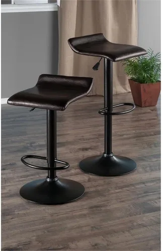 Miniatura 2 de Winsome Pairs Taburete, Espresso/Negro